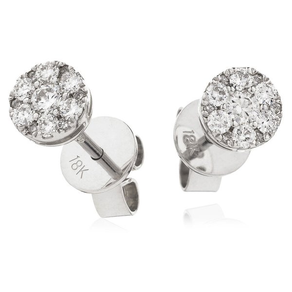 Diamond Cluster Earrings XYE8340 (0.35ct)