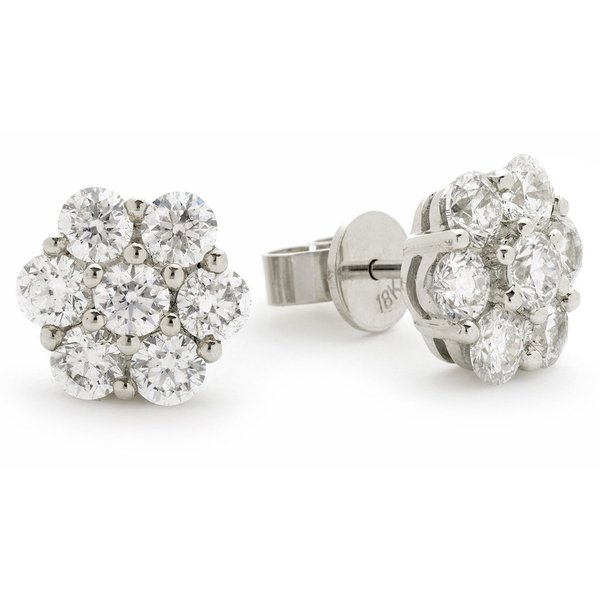 Diamond Cluster Earrings XYE1700 (1.35ct-2.00ct)